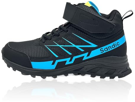Nowaland Outdoor Trekkingschuhe mit robustem Obermaterial, stark profilierter Laufsohle, gepolstertem Schaft sowie Schnürung und Klettverschluss für Wandern, Freizeit & Alltag