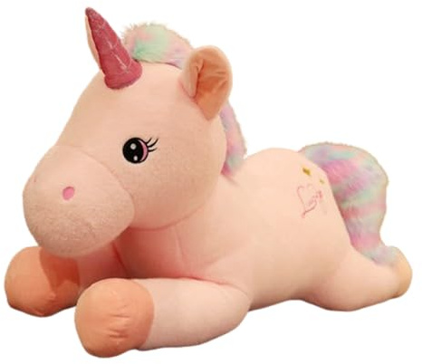 JORCEDI Einhorn Kuscheltier, Riesen Einhorn PlüSchtier FüR MäDchen, Einhornkuscheltier Groß XXL, Super Weicheseinhorn Kissen-Stofftier. Geschenke FüR Jungen MäDchen (Fen,100cm)