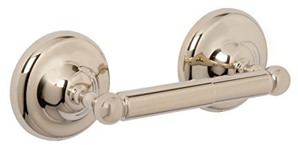 Croydex Flexi-Fix Grosvenor Spindle Toilet Roll Holder - Antique Gold, Easy to Fit, No Drilling Required, Gold Bathroom Toilet Roll Holder, Screw or Glue Toilet Paper Holder, All Fixings Included