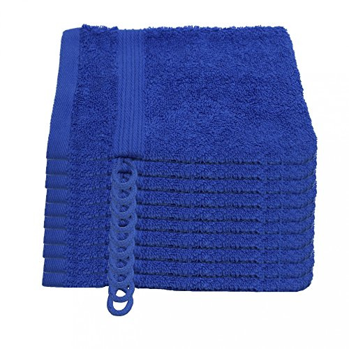 Julie Julsen 10er Pack Waschlappen 23 Farben erhältlich weich und saugstark 500gsm Öko Tex Royalblau 15 x 21 cm