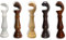 Tendaggimania Paire de supports pour tringles à rideaux en bois 35 mm, (Couleur Noyer - 18 cm)