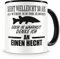 Samunshi® Ich denke an einen Hecht Tasse - Fisch Angeln Angler Geschenk Kaffeetasse Teetasse Kaffeepott Kaffeebecher Becher