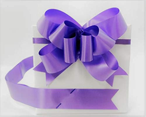 SHATCHI Large 30mm/3cm Ribbon Pull Bows for Party Wall, Gift Wraps, Christmas Trees, Wedding, Birthday Hampers Decoration Florist, Purple, 20pcs