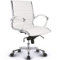 VERSEE Premium Echt-Leder Bürostuhl Montreal in Weiß - Ergonomischer Designstuhl für Büro und Home-Office - Belastbar bis 150kg