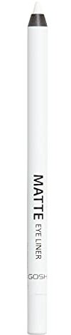 GOSH Matte Eyeliner in intensivem Weiß I cremig weiche Textur für einfaches Auftragen I hohe Deckkraft, ideal für Smokey Eyes I perfekt zu Maskara I vegan & parfümfrei I 001 Dover White