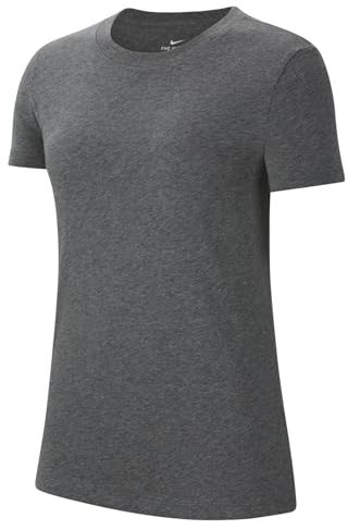 Nike Damen Women's Team Club 20 Tee T-Shirt, Holzkohle Heathr / Weiß, L EU