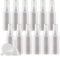 TIANZD 50 Pieces Empty 50 ml White PET Plastic Fine Mist Pump Spray Bottles with Clear Top Portable Sprayer for Perfume Water Cosmetic Travel Containers Refillable, 2X Funnel