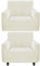 LANSHENG 2er Set Sofabezug L Form, Sofaüberwurf für Sektionssofa, 1 Stück Sofa überzug,Elastische Sofa Überwürfe,Stretch Ecksofa Sofahusse für 1/2/3/4/5/6/7/8 Sitzer (Elfenbein,1 Sitzer + 1 Sitzer)