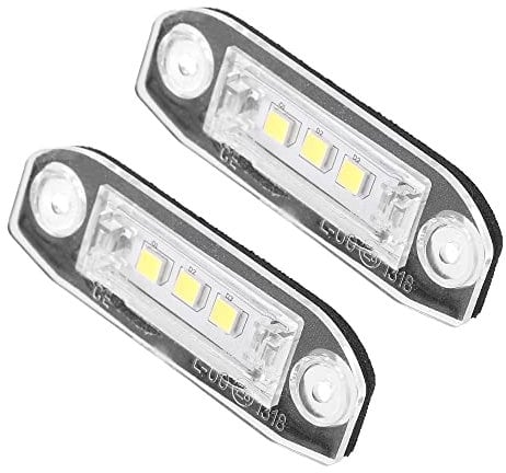 X AUTOHAUX 2pcs LED License Plate Light Car Lamp Bulb White Light for S80 XC90