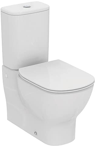 Ideal Standard Tesi Back to Wall Close Coupled Toilet with 6/4 Litre Cistern and Soft Close Seat