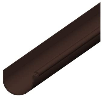 4Home&Garden | Einzelteile Dachrinnensystem 60 mm Typ250 Fallrohr DN 60 | Halbrundrinne Kunststoff PVC Braun | Verbinder Stutzen Rinnenhalter …