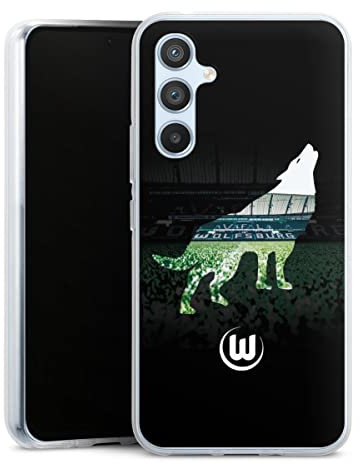 DeinDesign Silikon Hülle kompatibel mit Samsung Galaxy A54 5G Case transparent Handyhülle VFL Wolfsburg Stadion Wolf
