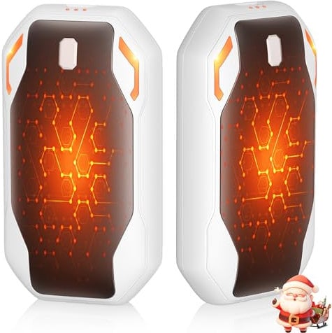 PHEJIE Rechargeable Hand Warmers 2 Pack 6000mAh, Electric Hand Warmers with 3 Heating Modes, USB Reusable Split Portable Perfect for Outdoors, Warm Gifts for Women Men