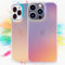 Dosanlues Iridescent Holographic Phone case for iPhone 15, [10FT Drop Protection] Translucent Matte Hard PC Back with Soft Silicone Edge Slim Protective for iPhone 15 Case 6.1