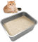 kathson Stainless Steel Litter Box Smooth Litter Pan for Cats and Rabbits Metal Litter Box High Sided, No Odor, Non-Stick Surface, Easy To Clean,15.7 L X 11.8 W X 5.9 H