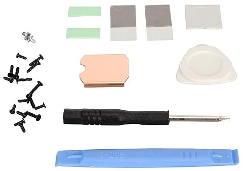 for Steam Deck SSD Heatsink Thermal Pad, M.2 2230 NVME SSD Copper Heat Sink Cooling Thermal Pastes Back Cover with Screwdriver Tools Replacement for Stream Deck SSD Repair Kit