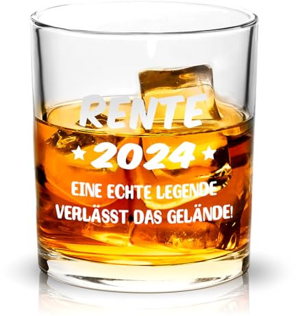 Joymaking Whiskeyglas Rente Geschenk 2024, Rentner Geschenk Mann, Ruhestand Geschenk, Geschenk Renteneintritt, Abschiedsgeschenk Kollegen Rente, Geschenk Rentenbeginn, Pension Geschenk Mann Frau 10oz
