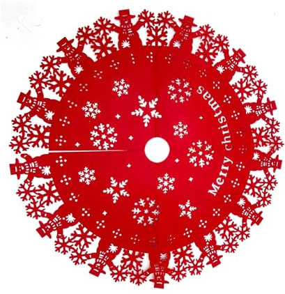 ICE TOYS copri albero di natale feltro rosso(Feltro pupazzo di neve)
