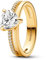 PANDORA 14k Gold-plated unique metal blend Cubic Zirconia Clear 163100C01-48