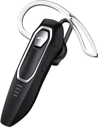 BEVCEFCC Wireless Bluetooth Earpiece - 30H Talking Time, Noise Canceling Hands Free Headset for Cell Phone - Single Ear Bluetooth Headset with Microphone for Driving (Black)