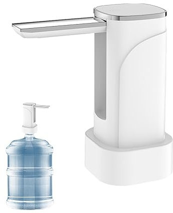Buerfu Bomba de Jarra de Agua - Dispensador de Agua eléctrico Dispensador de Jarra de Agua Plegable | Bomba de Agua con reducción de Ruido, dispensador de Agua con Pantalla Digital para