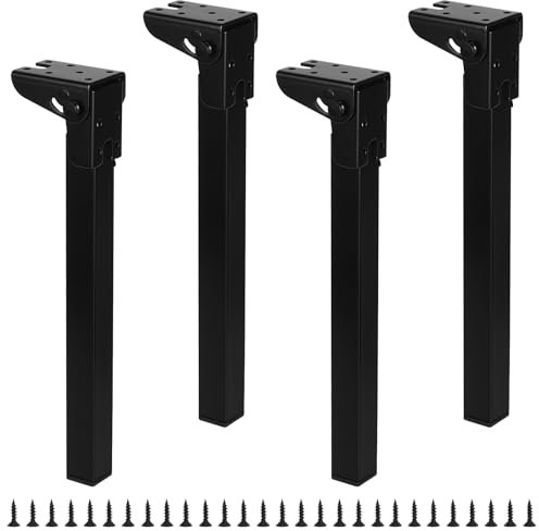 Supaway Lot de 4 Pieds de Table pliants Pratiques Pied de Table Rabattable Pieds de Support pliants Pieds de Rechange Pieds de canapé Pliables pour lit Armoire Ordinateur Portable Meubles DIY, 30cm