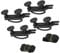 Partuto 4 Pcs Universal Universal Roof Box U Bolt Clamps - Iron Black