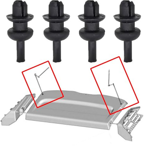 4 Stück Hutablage Haltegurt String Clip Knopf Halter Pivot Peg Befestigung Halterung für Citroen C2 C3 C4 Cactus DS3 Saxo Xsara Picasso Peugeot 106 205 206 208 306 307 308 Opel Corsa 7903077159 699218
