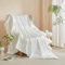Luofanfei Kuscheldecke Wohndecke 220x240 Weiß Satin Glänzend Decke kühlend Satindecke Bettüberwurf Glanzsatin Couchdecke Tagesdecke Sofadecke Blanket Für Sofa Überwurf Bett Schlafzimmer Büro