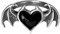 HIOPOIUYT Gothic für Fledermaus Herz Flügel Ringe schwarz Punk süßer Ring Ehering für Frauen Hip Hop s, Siehe Abbildung