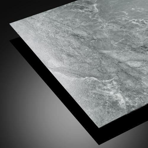 Stickyart 36 PCS Grey Marble Vinyl Flooring Peel and Stick Marble Floor Tile Waterproof 12x12 Self Adhesive Grey Vinyl Tile Flooring Sticky Floor Sheets for Kitchen Office Bathroom Tiles 36 Sq.Ft
