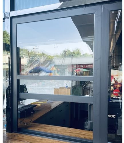 Fenster Window Kellerfenster Schiebefenster Aluminium-Schuppenfenster, 30 Cm Breit, Flächenbündig Montierte Schiebefenster Mit Gehärtetem Glas Und Fliegengittern Für Hühnerställe/Scheunen/Badezimmer,