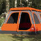 Somanki Kuppel-Familienzelt 10 Personen Grau und Orange Quick Release, Caming Zelt, Camping Tents, Camping-Zelt - 4004241