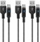 USB C Kabel, 3 Stück 2m 5A Ladekabel USB C Schnellladekabel USB auf USB C Kabel Nylon USBC Ladekabel für Samsung Galaxy S24 S23 S22 S10 Note 20 A51 A71 A31 A52 A72, Huawei P30/P20/Mate 20, Pixel