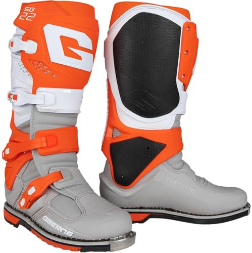 Gaerne Stivali da motocross SG-22, Grigio/Arancione, 46 EU