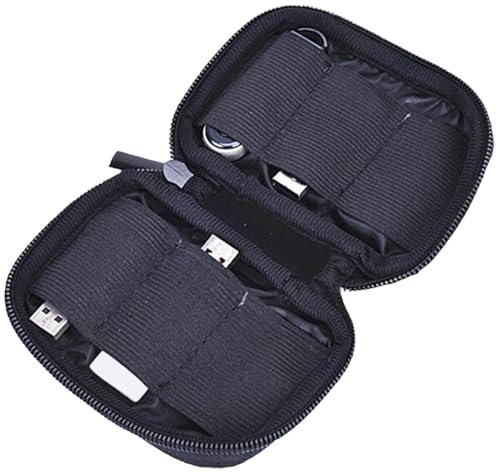 Aufbewahrungstasche für USB-Stick, tragbare Tasche für USB-Sticks – Aufbewahrungstasche mit Gummizug innen, für Geschäftsreise, Zuhause, Reisen und Schule