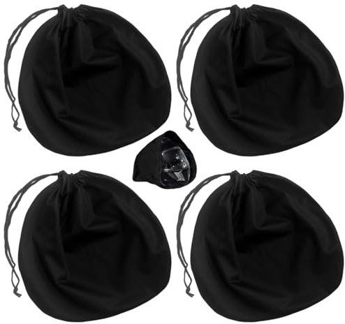 4 borse portaoggetti per casco, sacchetto per la polvere del casco, borsa portaoggetti per cofano, accessori per caschi, grande capienza.