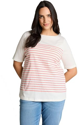 TOM TAILOR Damen Plussize T-Shirt mit Streifenmuster