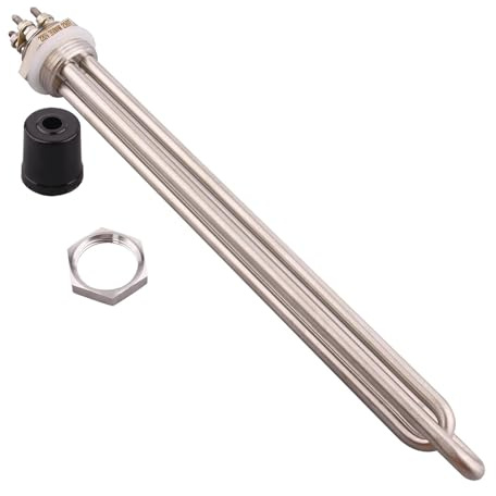 Vqxmhrpw DN25 32mm Thread Electric Water Heating Element Immersion Heater 220V SUS304 Brewing 1.5 2.5 3.5kw 4.5kw 5.5kw(B,1.5KW L200mm)
