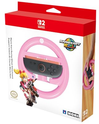 HORI Volante per Joy-Con Mario Kart Racing Wheel Attachment (Peach) per Nintendo Switch 2 e Nintendo Switch - Licenza Ufficiale Nintendo