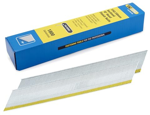 Tacwise 1833 Galvanised Angled Finish Nails, DA 15G / 38 mm, D Head, 1800 | Pack of 1800 Nails Type DA 15G