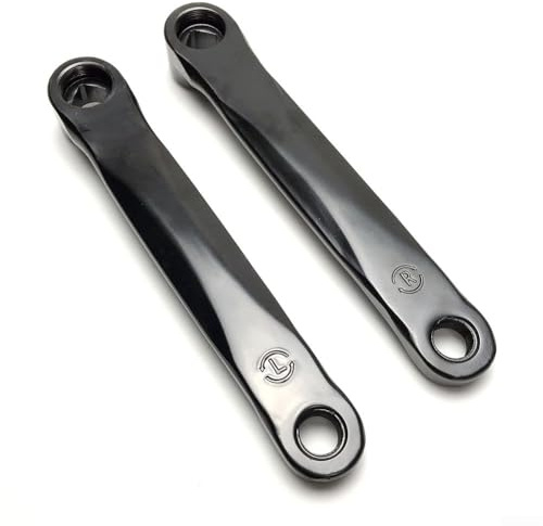 170 mm stationärer Fahrrad-Kurbelarm Eisen links rechts Paar für M14 Pedalinstallation rautenförmiges Loch-Design (linkes und rechtes Set)