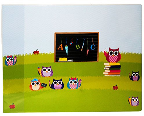 alles-meine.de GmbH Schreibtischunterlage - Eulen & Schule - 50 cm * 39 cm - Unterlage/Knetunterlage/Tischunterlage - Kinder/Eule Schultüte Schulanfang - Tiere/Schrei..