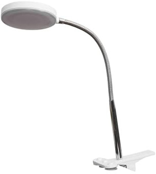 LED Lampe à pince Milow (Moderne) en Blanc e. a. pour Salon & Salle manger (1 lampe,à), poser, lampe liseuse