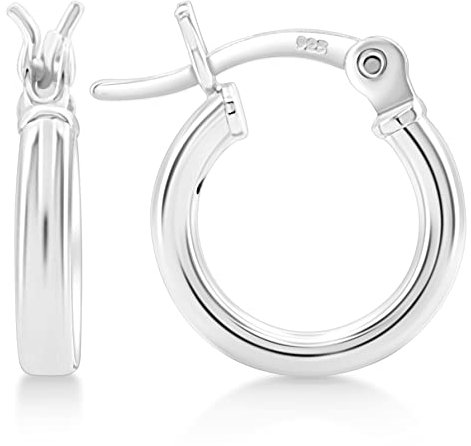 KEZEF Ohrringe Silber 925 | Schmuck | Creolen Silber 925 | Damenohrringe 2mm Hochglanzpolierte | Creolen Silber 10mm-50mm Durchmesser | Ohrringe Silber 925 Creolen | Ohrringe Silber |Earings for Woman