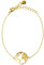 VIASOUL® Armband Weltkarte I Weltkugel für Damen I Mit 585er Gold überzogen I Die Original Welt Kette (Gold)