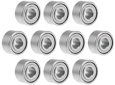 sourcing map 10Stk. Rillenkugellager 2x5x2.5mm MR52ZZ Doppel Dichtung Chrome Lager