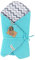 SweetDreams Baby Einschlagdecke, Schlafsack, Wickeldecke für Neugeborene und Kleinkinder, 100% 0-12 Monate, super weich, 75 x 75 cm (1024)(Türkis/Zickzack)