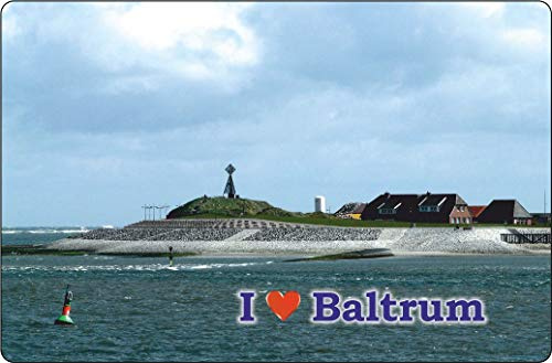 Cadora Magnetschild Kühlschrankmagnet I Love Baltrum I