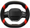 Mayco Bell Housse de Volant de Voiture en Cuir en Microfibre Couvre Volant pour Peugeot 3008 4008 5008 2016-2019 508 208 2019 e-208 (Rouge)